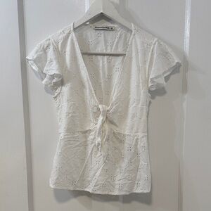 Abercrombie & Fitch White Eyelet top
